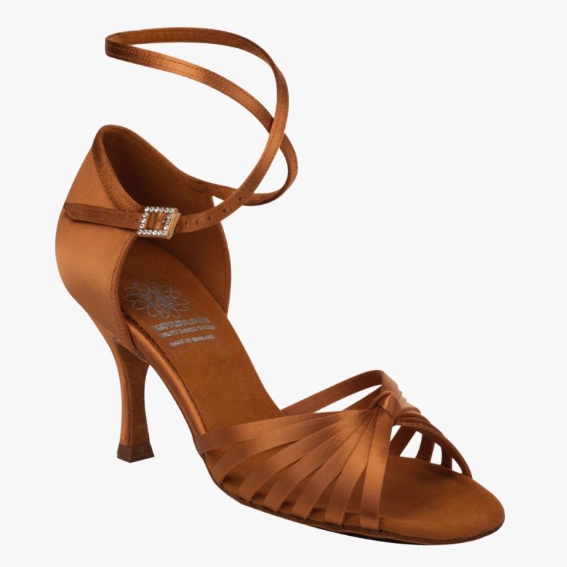 Style 1063 Narrow - Dark Tan Satin - Supadance