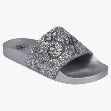 Style 7088 Silver Glitter Slides