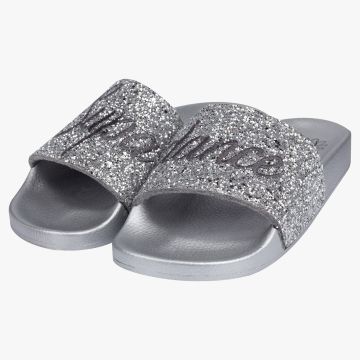 Style 7788 Silver Glitter Slides