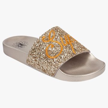 Style 7788 Gold Glitter Slides