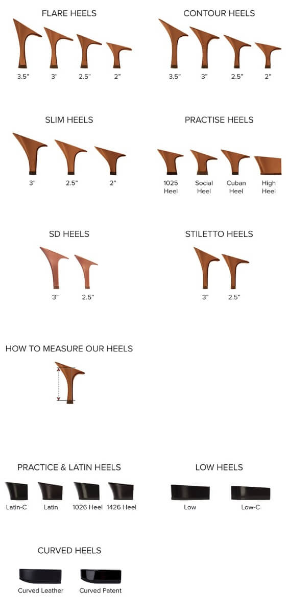 Size and Heel Guide - Help & Info - Supadance